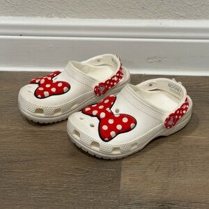 Crocs Disney Minnie Mouse White Red Bow Girls Toddler 8c